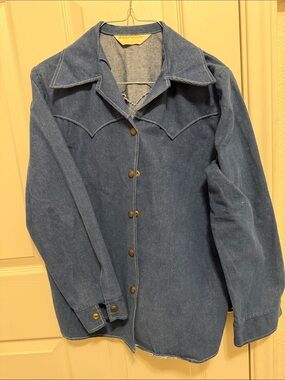 Vintage Rhapsody Dark Blue Western-Style Denim Jacket